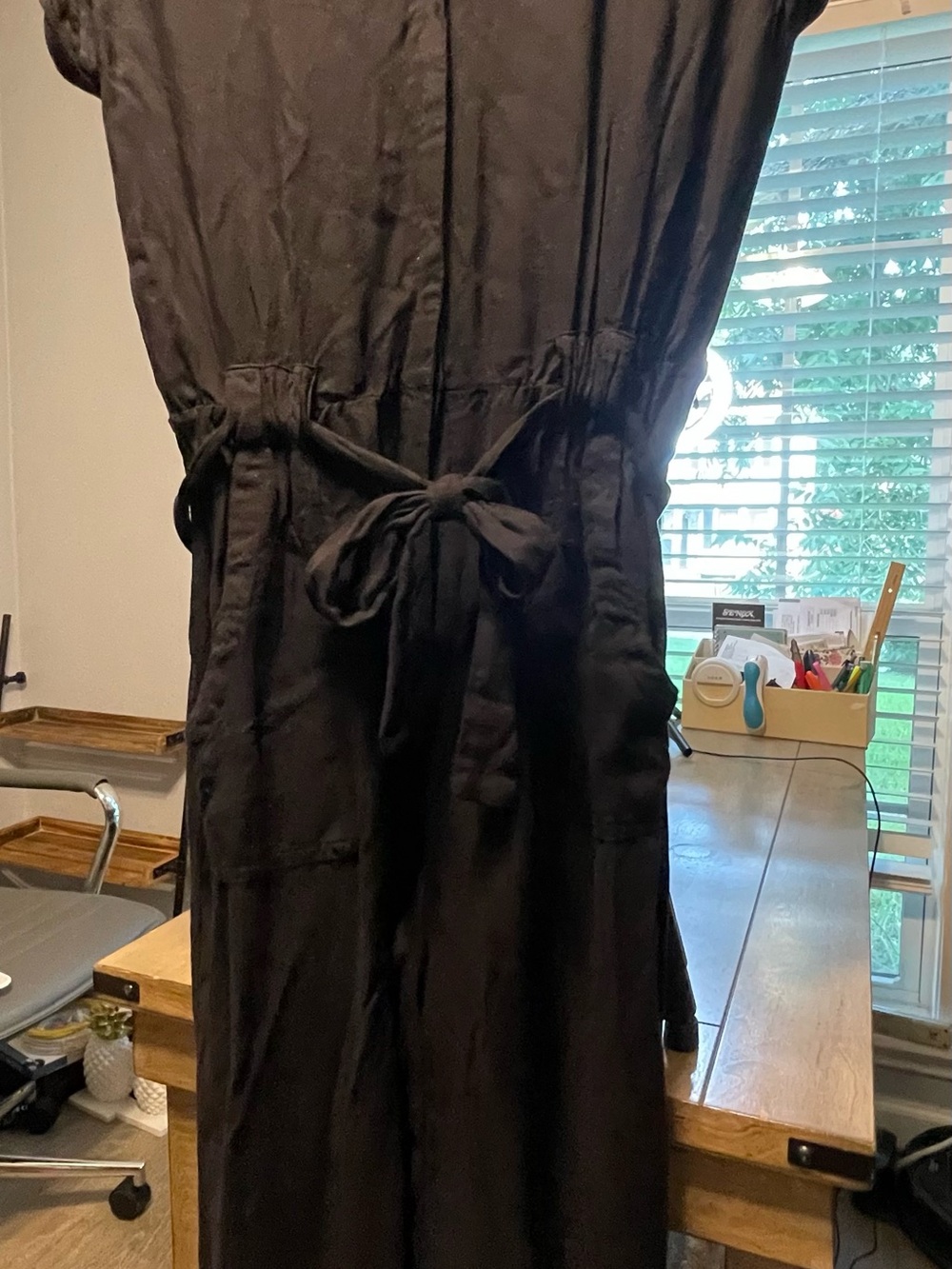 Rock & Republic Black Jumpsuit with Waist Tie